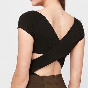 Cross-Back Thong Bodysuit